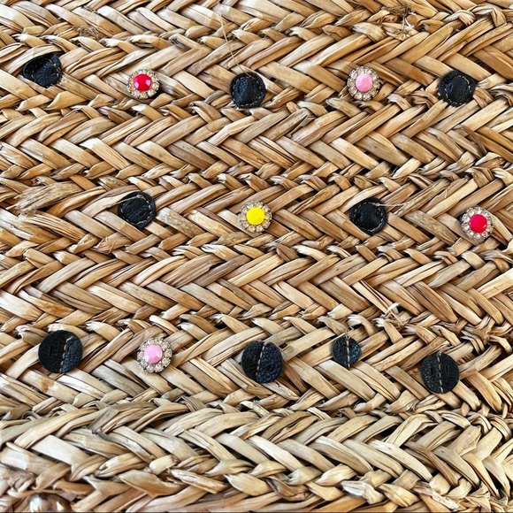 STEVE MADDEN STRAW TOTE BASKET BEACH BAG DOUBLE HANDLES GUITAR STRAP - Picture 5 of 9